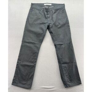 Express Jeans Mens Black Coated Denim Rocco Slim Fit Straight Leg 34x30